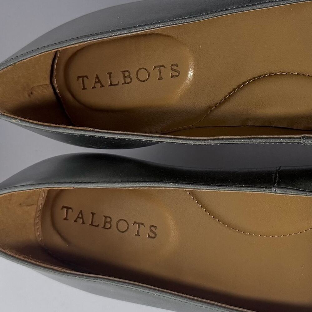 Talbots Silver Satin Embellished Square-Toe Flats - Picture 11 of 11